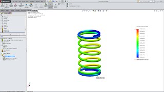 SolidWorks Tutorial: Helical Spring Force Simulation