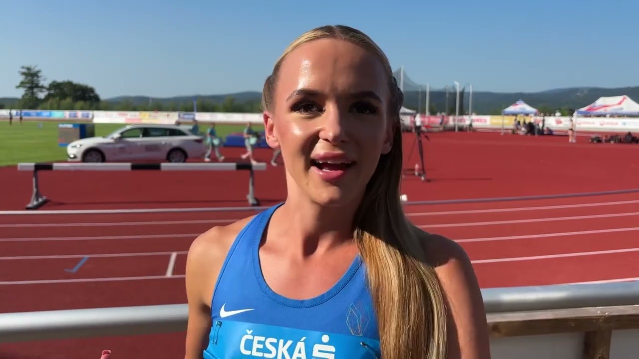 Ester Bendová po 100 m př. na MČR U23 2024
