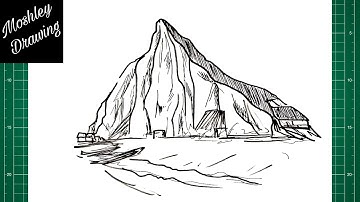 How to Draw The Rock of Gibraltar