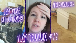 Déblayage de la chambre, livraison Ikea et premières moulures! VLOG Travaux de rénovation épisode 72