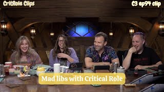 Mad libs with Critical Role | Critical Role - Bells Hells ep 94