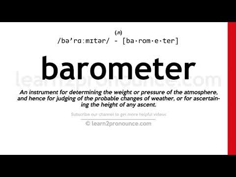 Произношение Барометр | Определение Barometer