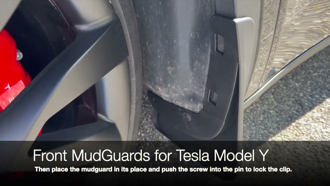 Installation des garde-boues pour Tesla Model 3 ou Model Y 