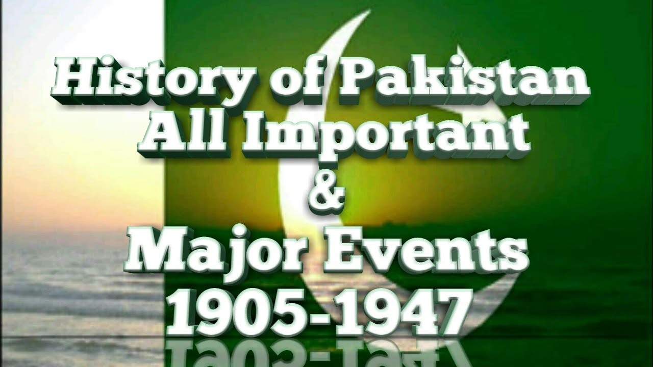 History Of Pakistan Major Events 1905 To 1947 YouTube