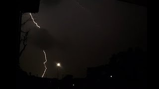 INSANE severe lightning storm at night  Hutchinson, Ks