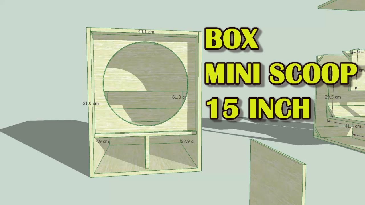 a BOX MINI SCOOP 15 INCH SUBWOOFER BOX DESIGN 15 