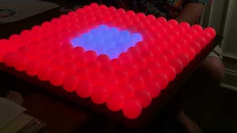 12 x 12 NeoPixel Ping Pong Ball Array (Contrast Test 1)