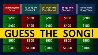 Guess the Song Jeopardy Style | Quiz #134 screenshot 1