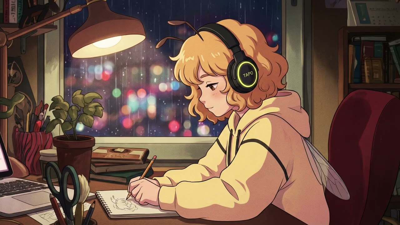 1 Hour Sleep & Study Lo Fi  Relaxing Anime Lofi Mix for Focus & Chill