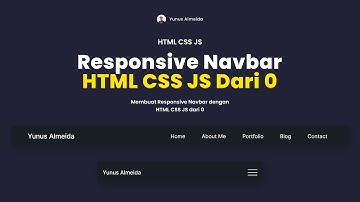 Tutorial HTML CSS JS | Membuat Responsive Navbar