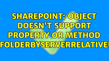 Sharepoint: Object doesn