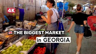 THE BIGGEST FOOD & CLOTHING MARKET IN GEORGIA for locals | WALKING TOUR 4K