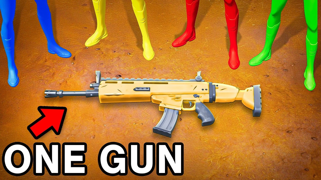 Fortnite, But We Share One Gun!