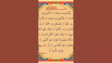 سورة العاديات بصوت القارئ الشيخ سعد الغامدي 💕 | #سورة_العاديات 🍂 #quran #قرآن 🤍