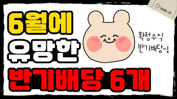 6월 28일까지 매수하세요 | 기릿이 고른 6개 반기배당주는?