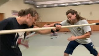 Swordfight choreo training n.2(spear vs longsword)⚔️