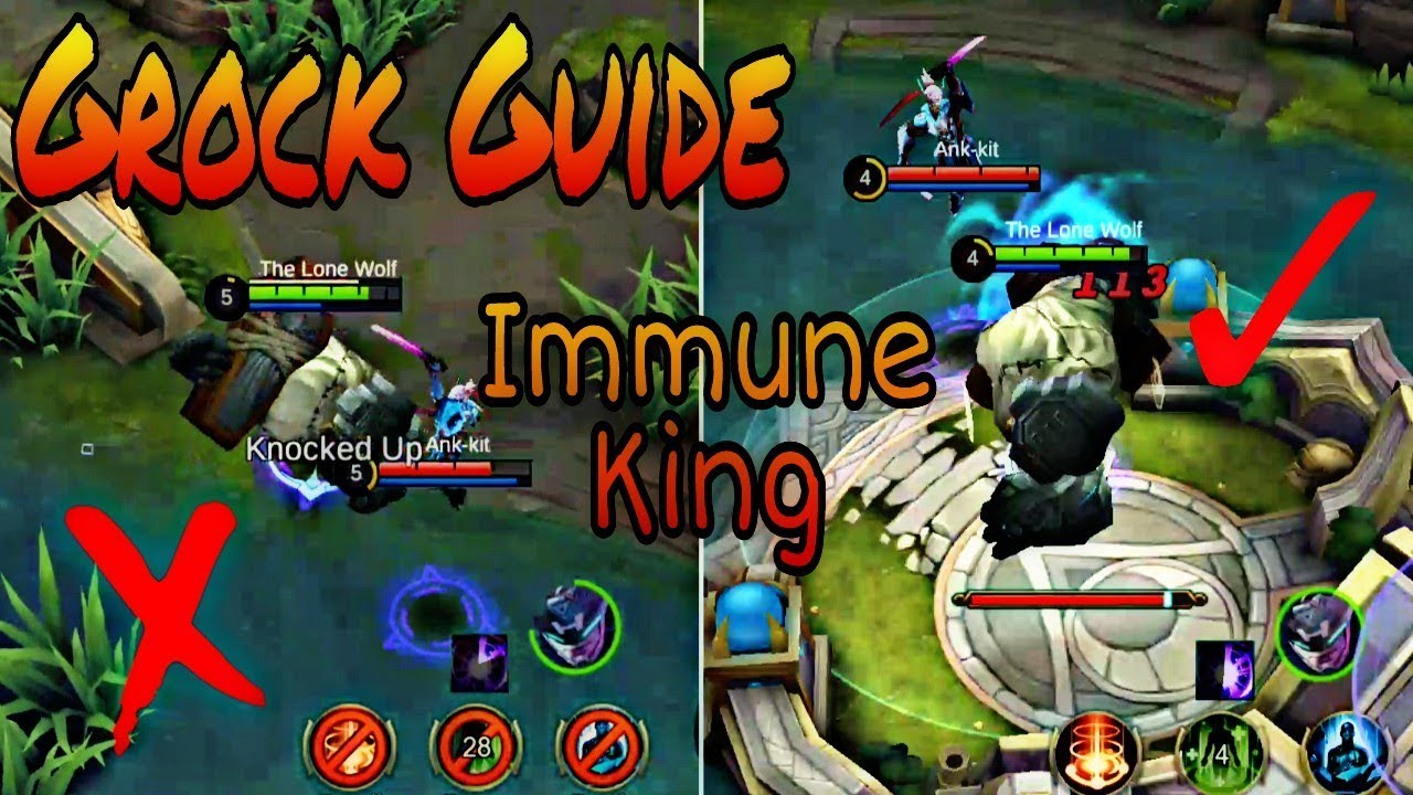 Best Tank Grock Guide Build For Grock Passive Explained Immunity Test Mobile Legends Guide