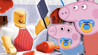 BABY Peppa Pig ESCAPE THE BUTCHER SHOP in Roblox