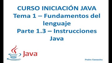 Tema 1.3 - Instrucciones Java
