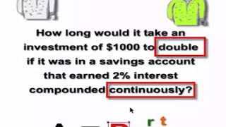 Compound Interest problem time to double at 2 percent