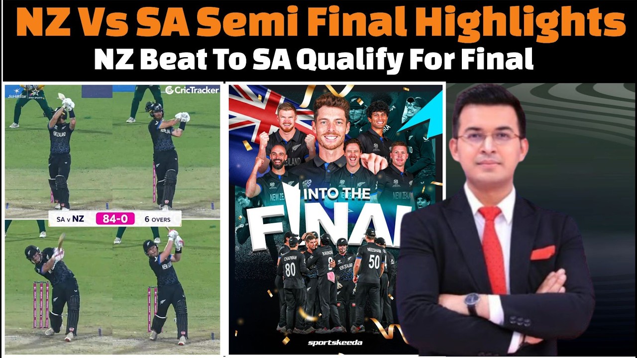 New Zealand Vs South Africa Semi Final Highlights / New Zealand Beat To Africa In Semi Final.