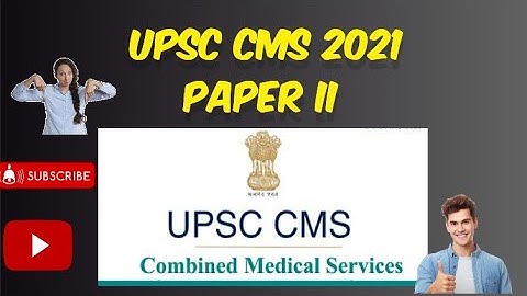 UPSC CMS 2021 PAPER 2 ( PART 1 ) #inicet #fmge #fmge #upsccms