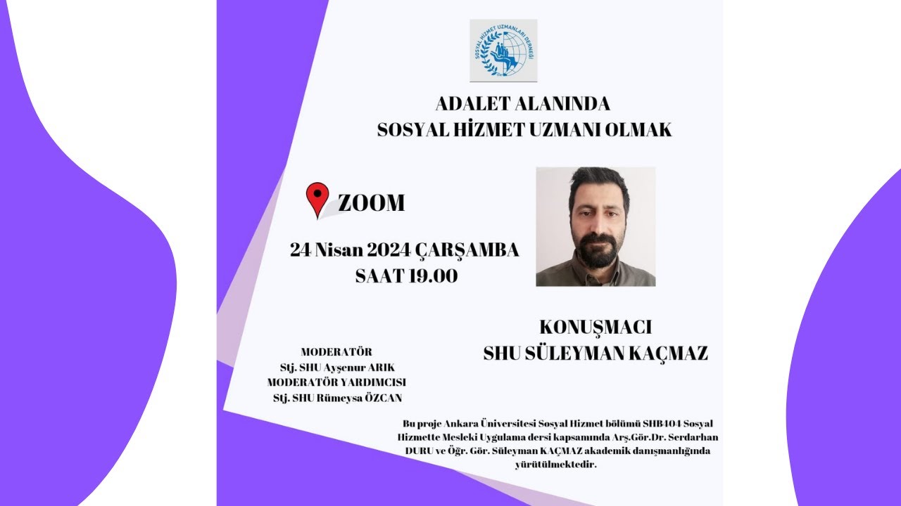 Adalet Alanında Sosyal Hizmet Uzmanı Olmak-SHU Öğr. Gör. Süleyman KAÇMAZ