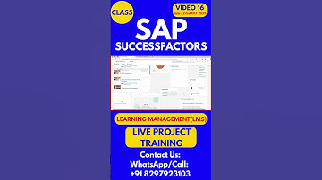 SAP SuccessFactors LMS Training Online Tutorial Class 16 22nd OCT 2025 #sapsuccessfactorstraining
