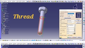 CATIA V5 Tutorial for Beginners Part-26 | Part Design-Thread and Tap