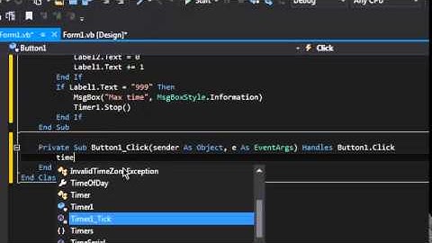 TUTORIAL N°3 creare un cronometro in visual basic