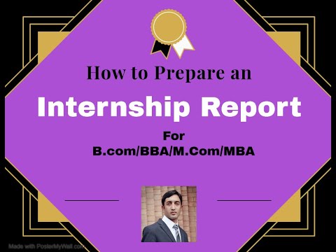 How to Prepare an Internship Report for M.com/MBA