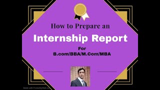 How to Prepare an Internship Report for M.com/MBA | Bank internship Report
