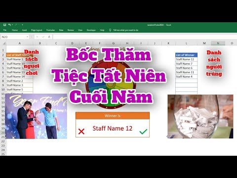 Cách làm chương trình bốc thăm trúng thương Tiệc tất niên bằng excel | Random Picker Excel 2023 Mới