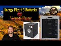 Inergy Flex Running Space Heater - 3 batteries with a 1500 watt continuous discharge.