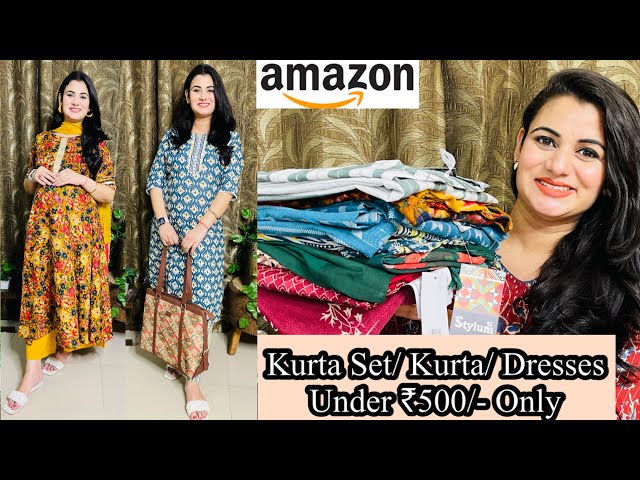 amazon party wear kurtis under 500 ,online shopping haul ,review ,snapdeal  kurta set haul - YouTube