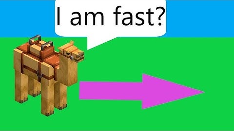 How fast are Camels in the Minecraft Snapshot? Sprinting vs Dashing?