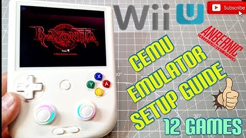 Anbernic rg406v testing Nintendo WII U games I Cemu emulator guide