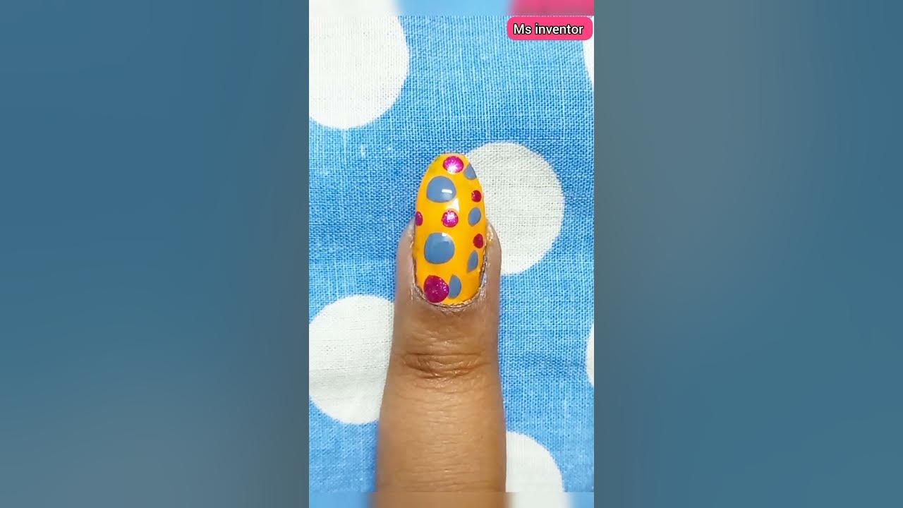 3. Grey and Yellow Floral Nail Design - wide 3