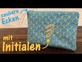 Kosmetiktasche nähen mit Initialen und sauberen Ecken | Anfänger geeignet | Pfaff Creative 3.0