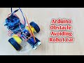 Arduino obstacle avoiding Robot car | Arduino ultrasonic sensor and L298N based self driving car