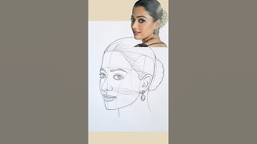 Loomis head method drawing || Rashmika Mandanna Drawing