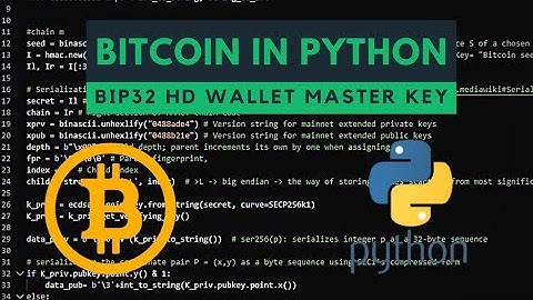 Hierarchical Deterministic Wallets (HD) - BIP32 generating master xprv xpub from seed