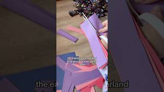 easiest chain garland diy + how to hang it to stay (no holes) #diycraft #diydecor #maximalistdecor