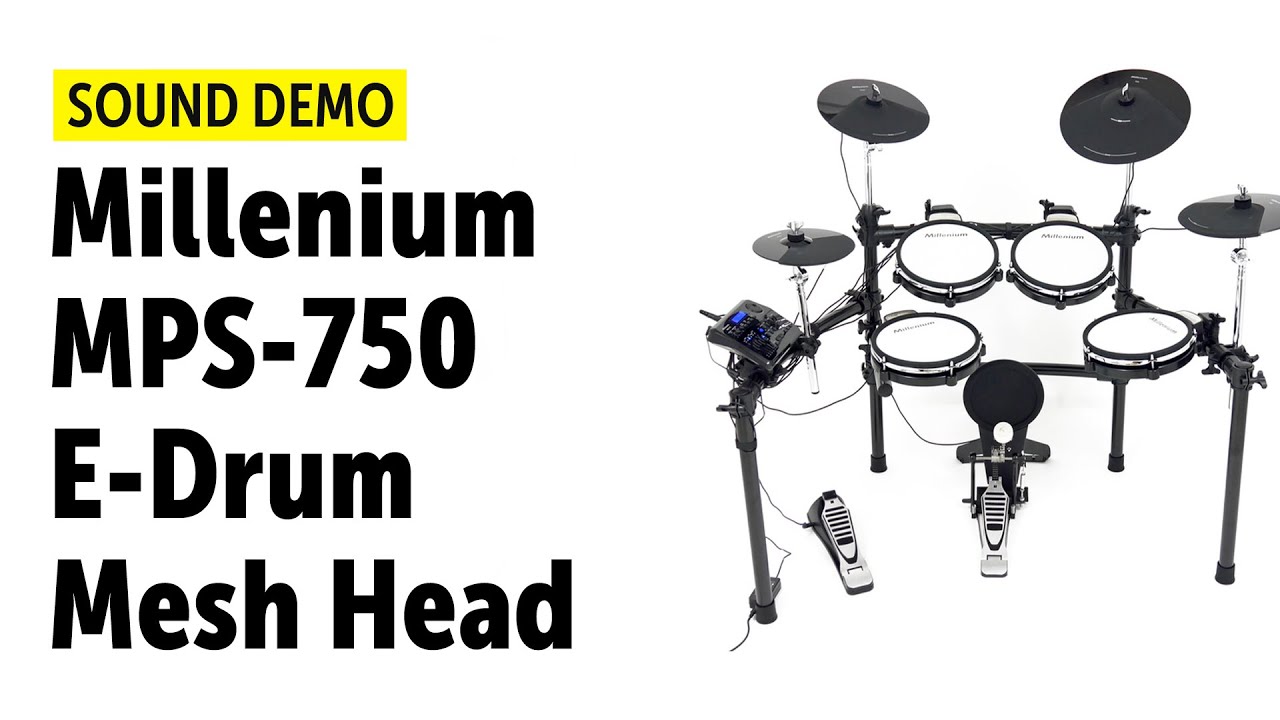 Millenium MPS-750 E-Drum Mesh Head Sound Demo - YouTube