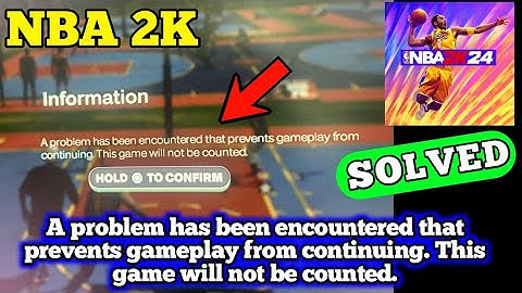 NBA 2K-fout Er is een probleem opgetreden waardoor de gameplay niet kan worden voortgezet. Deze g...