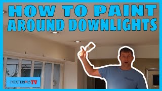 How to paint around downlights. how to cut in around downlights