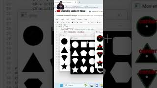 python OpenCV Contour  Moment  Function. #python #opencv #shorts #trending  #viral