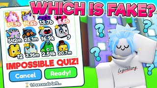 Can You BEAT This PET SIM X QUIZ? (Roblox) Pet Simulator X