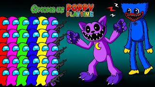 어몽어스 | Crazy Among Us VS Huggy Wuggy Vs. CATNAP | Poppy Playtime Chapter 3 | Among Us Animation