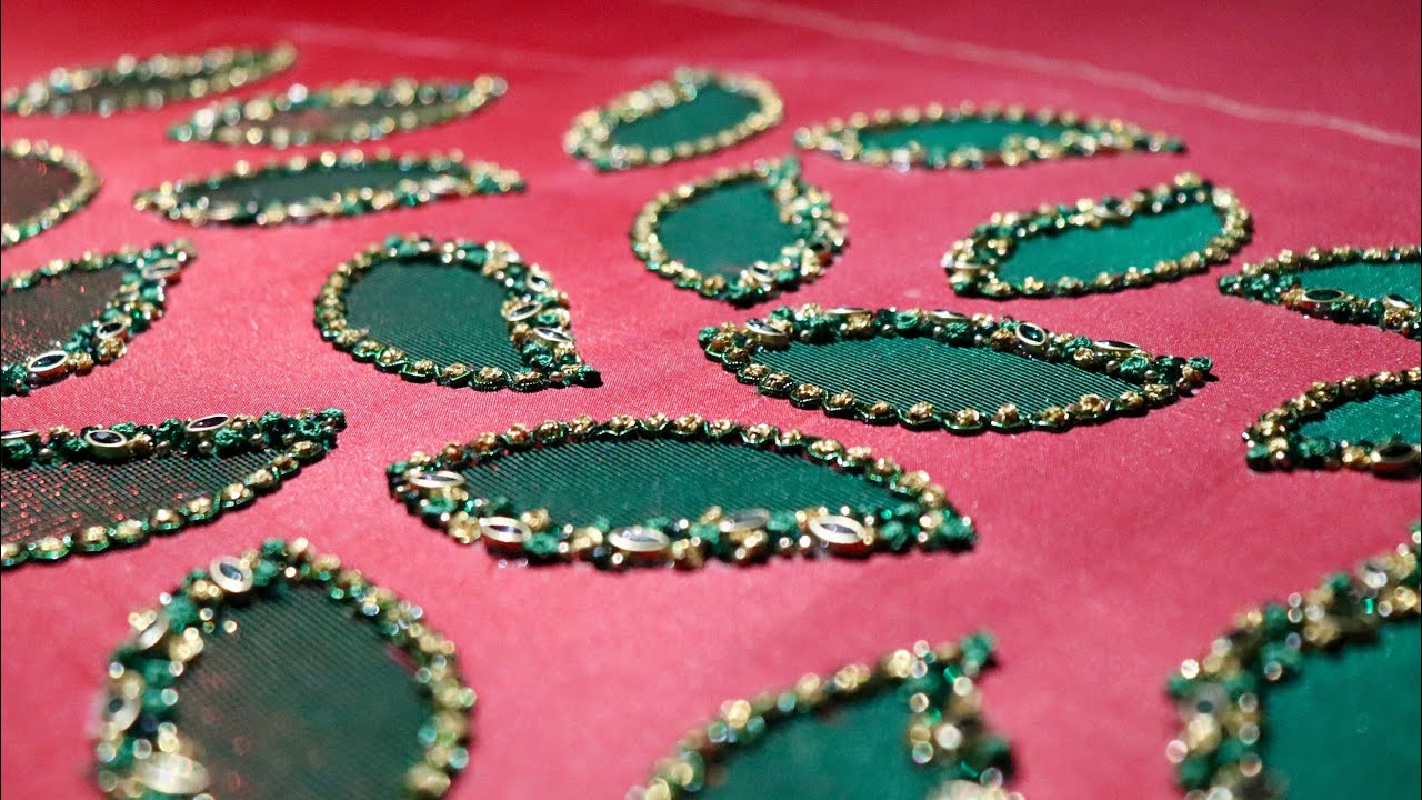 How to use net cloth in a cutwork embroidery